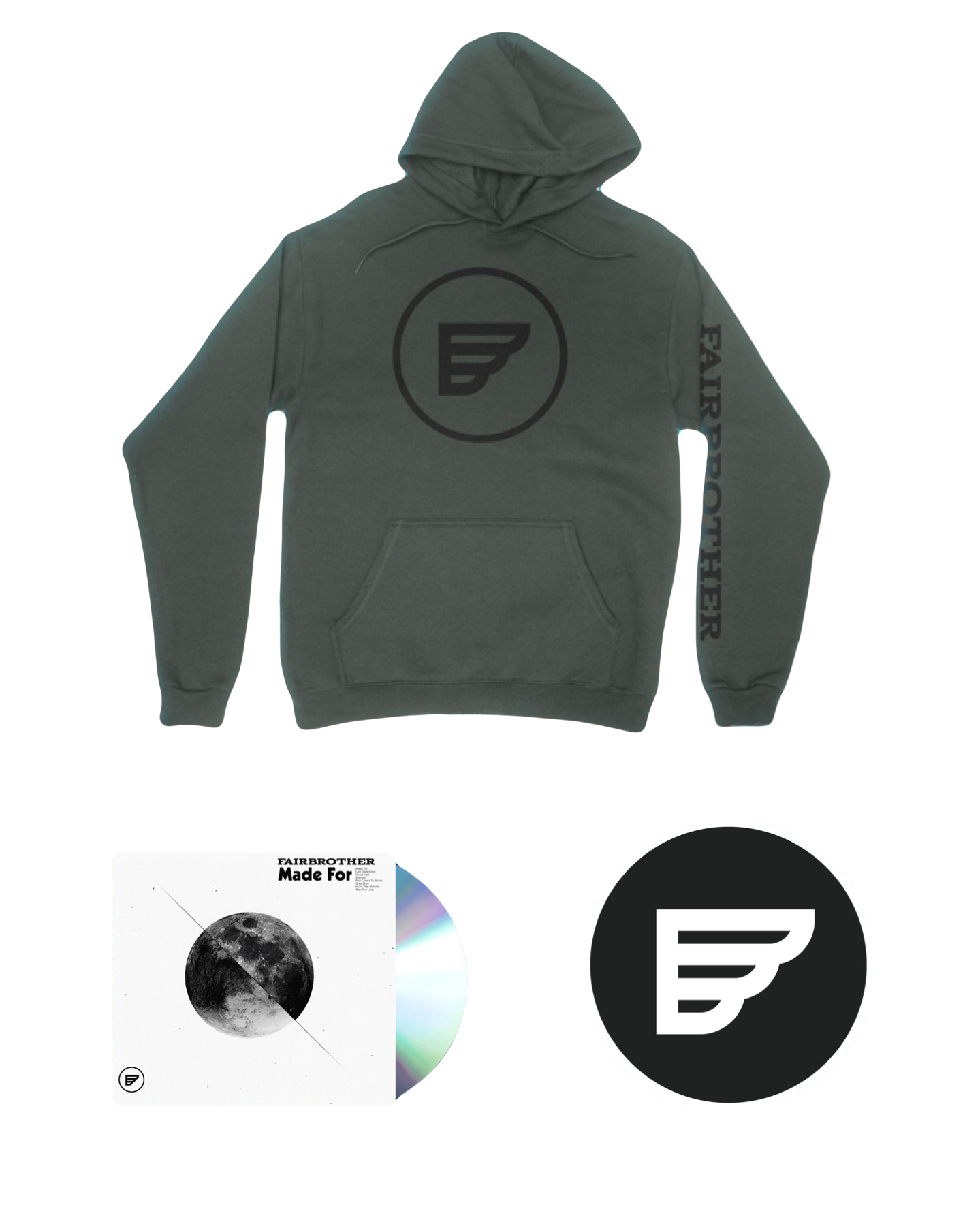 Fairbrother (Bundle) logo Hoodie +Album+Sticker (15% OFF)